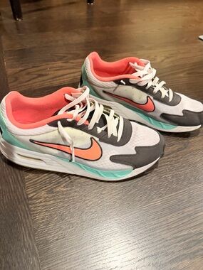 Nike Men's Athletic Sneakers - Coral, Teal & Gray